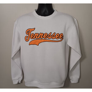 Tennessee Volunteers Adult Small Sweatshirt Crew Neck NCAA White J America